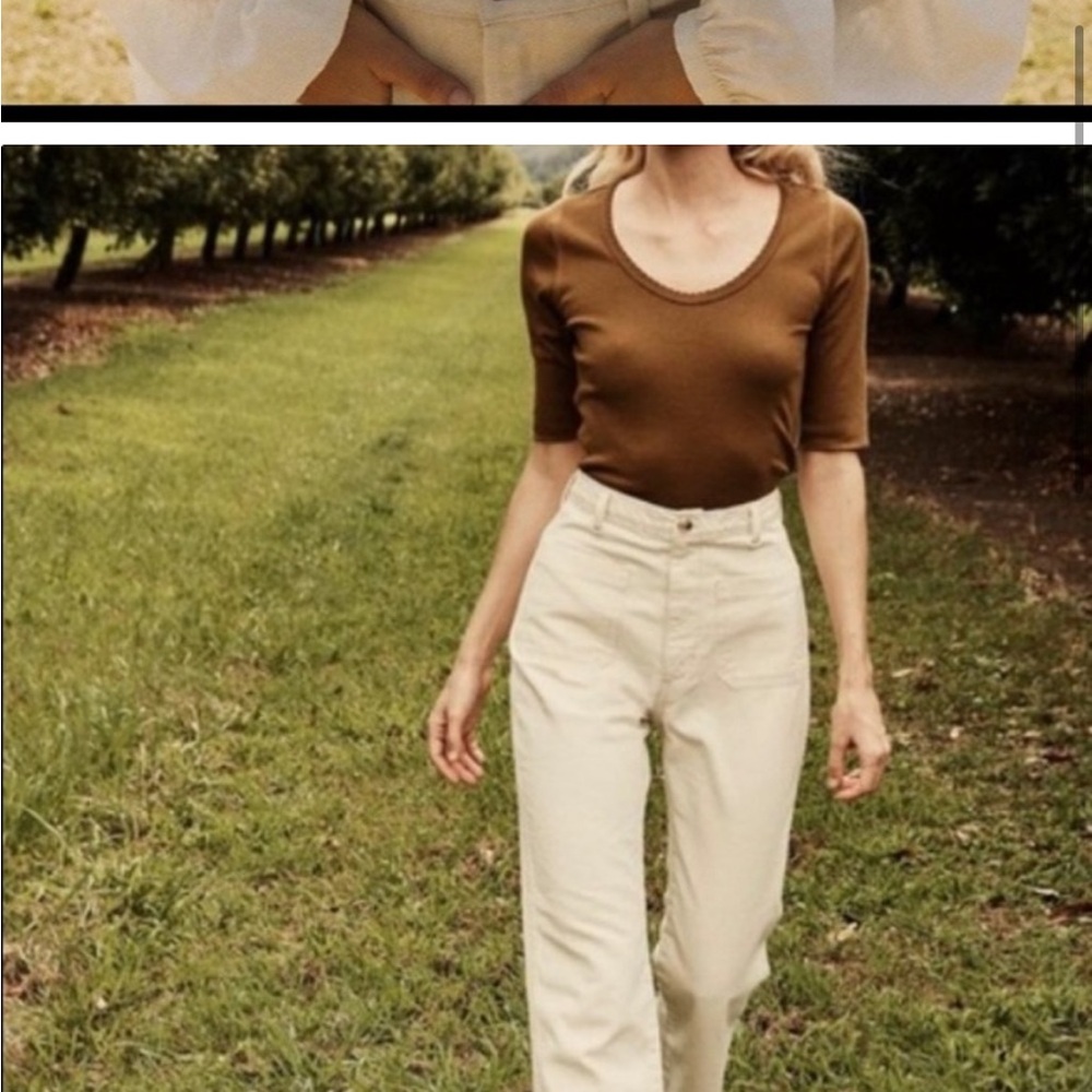 Doen Maritime high rise jeans oatmeal - Picture 3 of 5